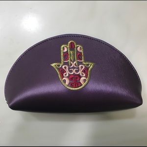NEW Luxurious Purple Makeup Bag With Hand Motif